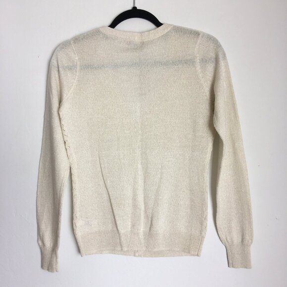 NWT Merona Cream and Gold Lace Cardigan - Picture 2 of 8